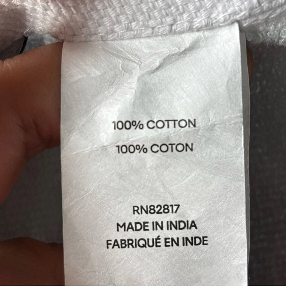 Lacoste White Bath Towel with Green Logo